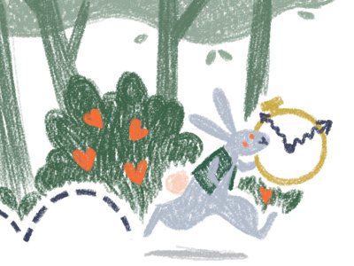 It's late! - 01 bunny heart illustration photoshop rabbit story time wonderland