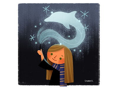 My Patronus book dolphin harry illustration magic patronus photoshop potter ravenclaw witch