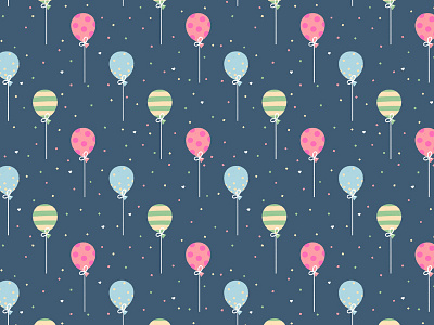 Balloon Pattern balloon birthday happy illustration party pattern photoshop