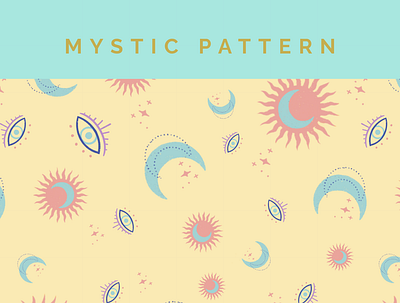 Mystic Pattern branding design flowers patterns icon illustration pattern pattern design procreate procreate art seamless patterns