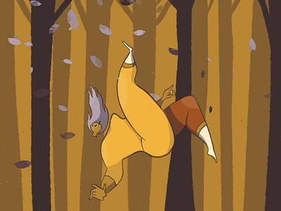 Fall autumn characterdesign dream fall fall2020 falling forest illustration