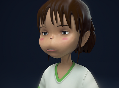 Chihiro 3d character 3d modeling animation character design illustration