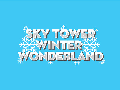 Winter Wonderland auckland creative design illustration new zealand sky tower skycity snow snowflake winter winter wonderland