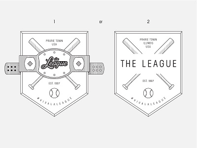 The League Vs baseball baseball bat fantasy baseball hashtag home plate illustration line work sports the league usa wrestling belt