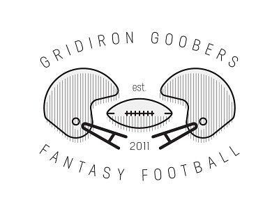 Gridiron Goobers creative design fantasy football football football helmet goobers gridiron illustration line work logo