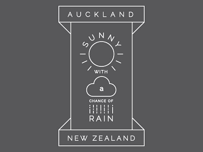 Sun / Rain auckland cloud creative design fun illustration line work new zealand rain sun typography