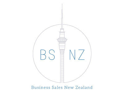 BSNZ Sky Tower auckland bsnz business business sales circle design illustration landmark line work logo new zealand sky tower