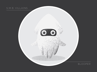 BLOOPER blooper creative design fun illustration mario squid super mario bros villain