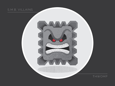 THWOMP creative design fun illustration mario super mario bros thwomp villain