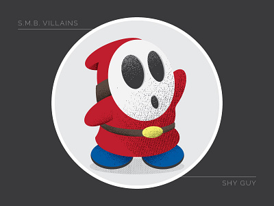 SHY GUY creative design fun illustration mario mask shy shy guy super mario bros villain