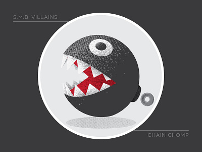 CHAIN CHOMP chain chomp chomp creative design fun illustration mario super mario bros villain