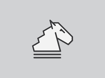 Knight chess creative design horse illustration knight line work