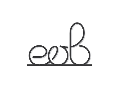 Evan O'Brien creative design eob illustration initials monogram script typography