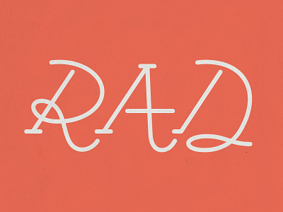 RAD creative design fun hand lettering illustration letters rad script type typography