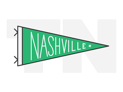 Nashville Penant creative design fun illustration nashville penant tennessee