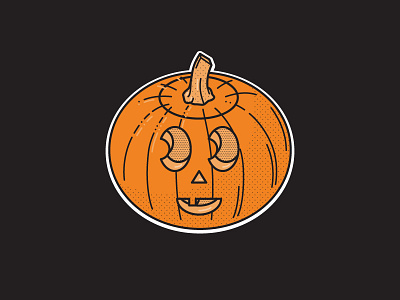 Jacko carving design eyes halloween illustration jack o lantern line work outline pumpkin