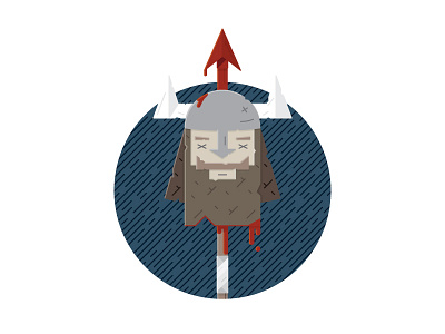 Viking blood dead drip head helmet icon illustration rain spear spike viking