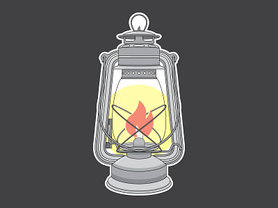 Lantern fire flame free icon illustration lantern light line work sticker sticker mule vintage