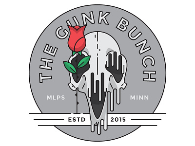 The Gunk Bunch 2015 animal bunch gunk icon illustration lines logo minneapolis minnesota rose skull