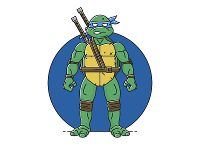 TMNT Leo icons illustration leo leonardo mutant ninja swords teenage tmnt turtle