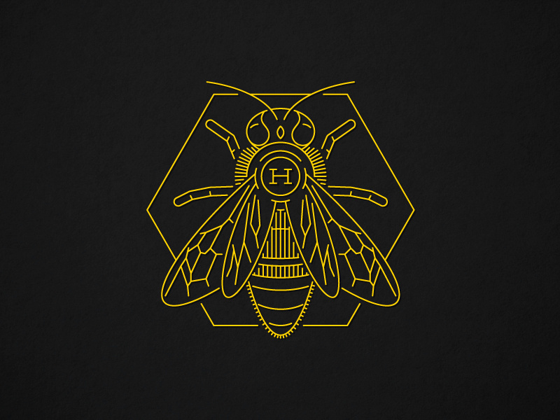 Bear & Bees Work in Progress by Bees at work II by Dizzyline on Dribbble
