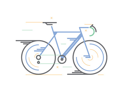 a Bike, for Jack bike card illustration jack line work movement print speed