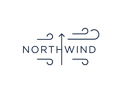 NorthWind arrow idea logo mark north northwind unused wind