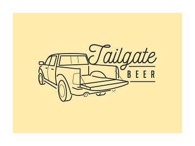 Tailgate Beer beer case study fun illustration linework logo tailgate truck update vector
