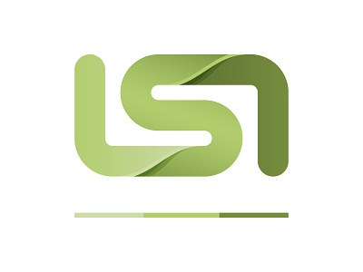 LSI depth gradient green illustration landscape logo rebrand service unused