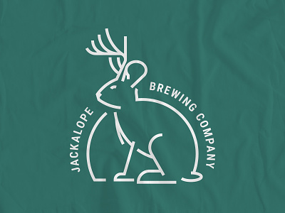 Jackalope animal brewery brewing creature fun icon illustration jackalope line work logo myth mythological mythology shirt
