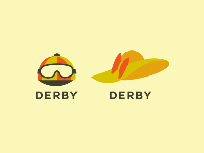 Derby derby identity illustration jockey logo muted racetrack yellow