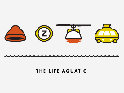 The Life Aquatic with Steve Zissou icon logo red cap the life aquatic four icon challenge the sea