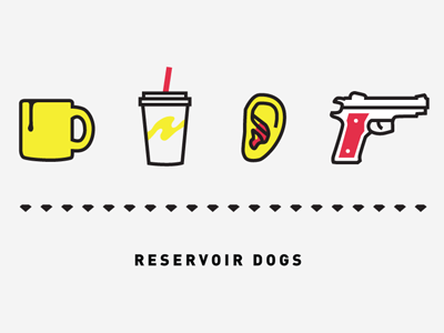 Reservoir Dogs ear film four icon challenge icons illustration like a virgin logos movies reservoir dogs