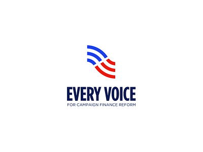 Every Voice america branding cause identity logo logos ngo politics usa