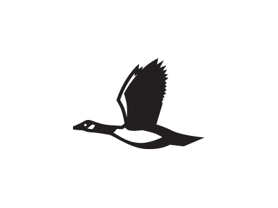 Goose bird black and white bw goose icon illustration logo
