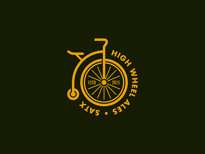 High Wheel Ales ale badge beer bicycle bike brewery logo