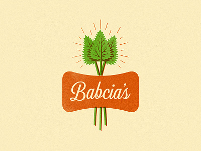Babcia's Dry Cider cider identity label logo nettle plant
