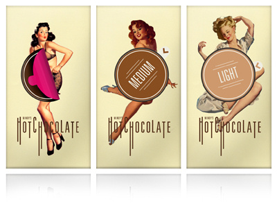 Hot Chocolate elvgren hot chocolate packaging peel pin ups sex