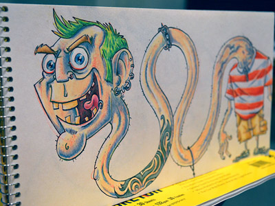 Polo Punk basso color drawn hand illustration lawnz lawrence pencil prismacolor