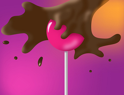 Lollipop artwork design gradient illustration shading vector