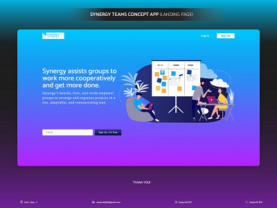 Project Management App Concept (Landing page)