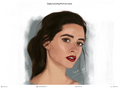 Digital Painting (Portrait) adobe art artwork brush casestudy colors cute art digital art digital illustration digital painting girl illustration photoshop portrait portrait illustration portrait painting portraits realistic shading sketch