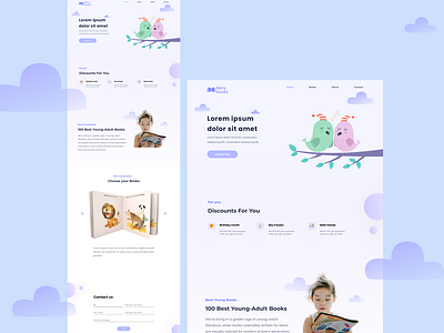 Children's books website design