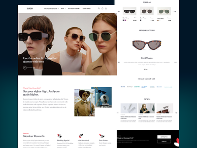 Optics store - Concept branding concept optica store web
