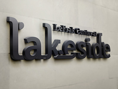 The LeFrak Center at Lakeside Logo branding identity logo design