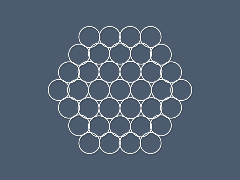 Breathing circles geometry gif processing