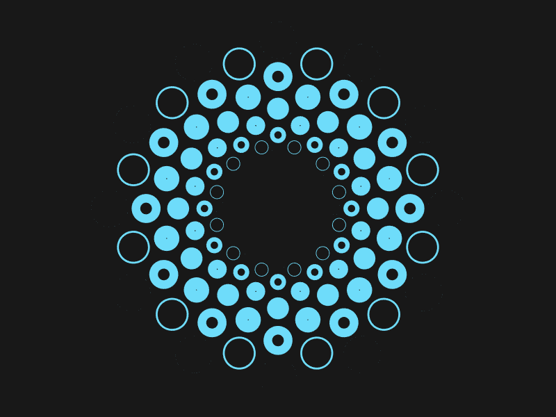 Bubbles geometry gif motion processing
