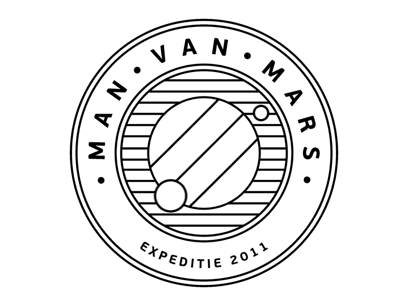 Man Van Mars animated logo gif motion processing