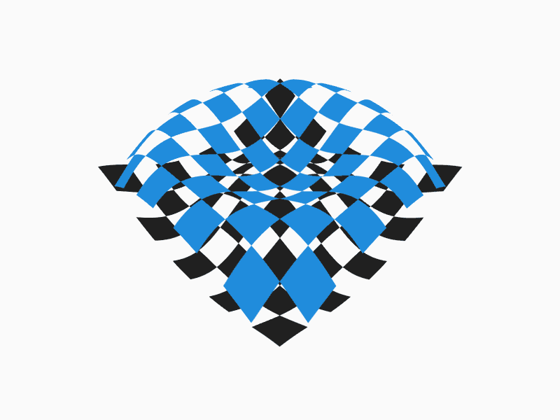 Chequered waves geometry gif motion processing