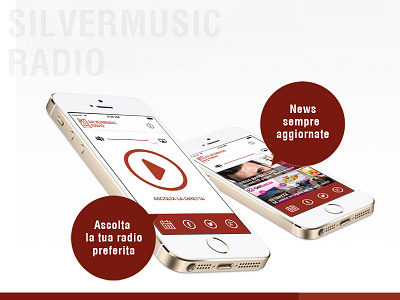 Silver Music Radio App app iphone music news radio silver smradio ui design